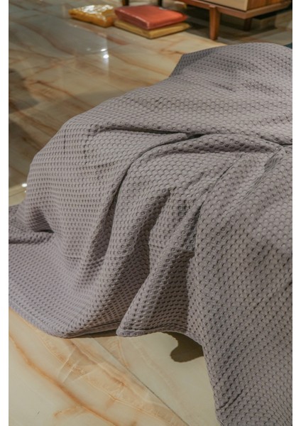 Premium %100 Pamuk Tek Kişilik Yazlık Pike, Yatak Örtüsü, Terletmez Kumaş(Gri Renk) (160X240CM) indirimleri