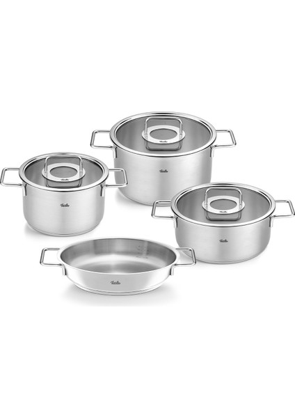 Pure Collection 7 Parça Cam Kapak Çelik Tencere Seti