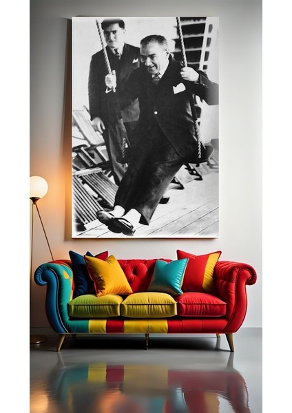 Atatürk Portre Xxı Ev Duvar Salon Güzellik Salonu Ofis Dükkan Dekarasyon Kanvas Tablo