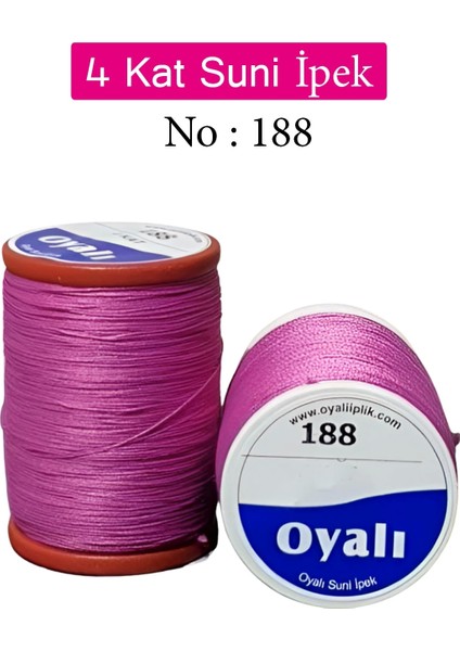 Oyalı 4 Kat Suni Ipek Iplik Iğne Oyası Boncuk Ipi Tığ Oyası NO:188