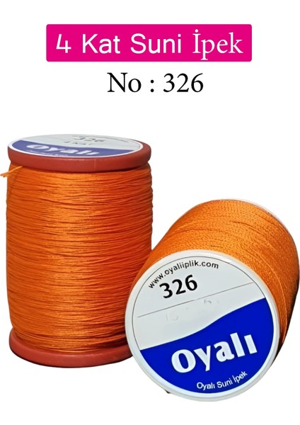 Oyalı 4 Kat Suni Ipek Iplik Iğne Oyası Boncuk Ipi Tığ Oyası NO:326