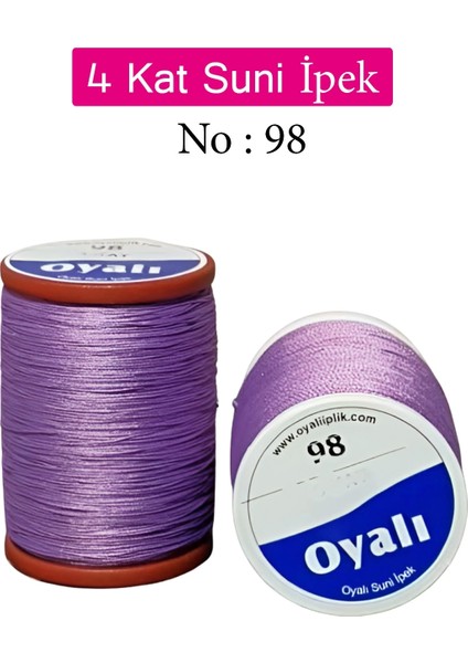 Oyalı 4 Kat Suni Ipek Iplik Iğne Oyası Boncuk Ipi Tığ Oyası No:98