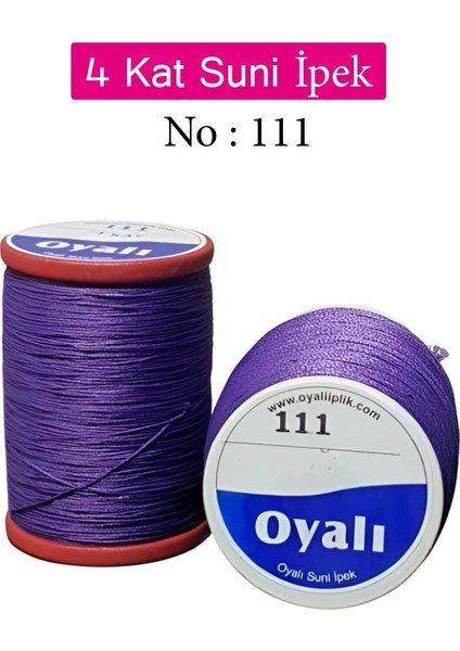 Oyalı 4 Kat Suni Ipek Iplik Iğne Oyası Boncuk Ipi Tığ Oyası NO:111