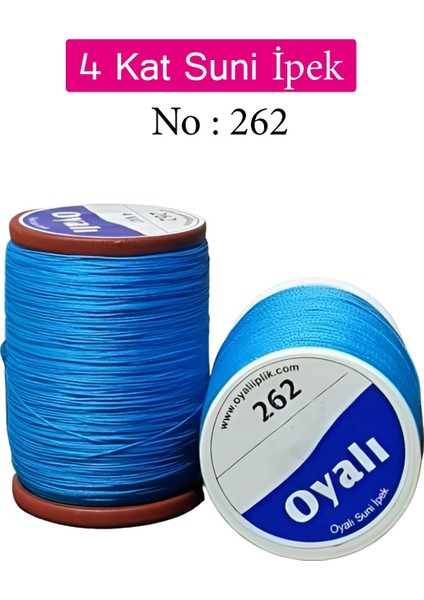 Oyalı 4 Kat Suni Ipek Iplik Iğne Oyası Boncuk Ipi Tığ Oyası NO:262
