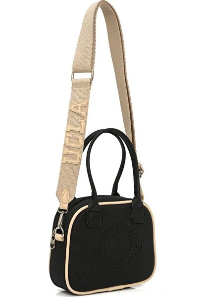 AZURA Siyah Askılı Suni Deri Çapraz Çanta - Kadın Çanta