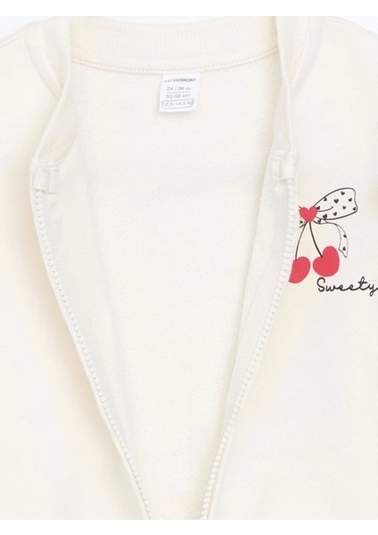 Lcw Kids Ekru Bisiklet Yaka Baskılı Kız Çocuk Yelek fiyatları