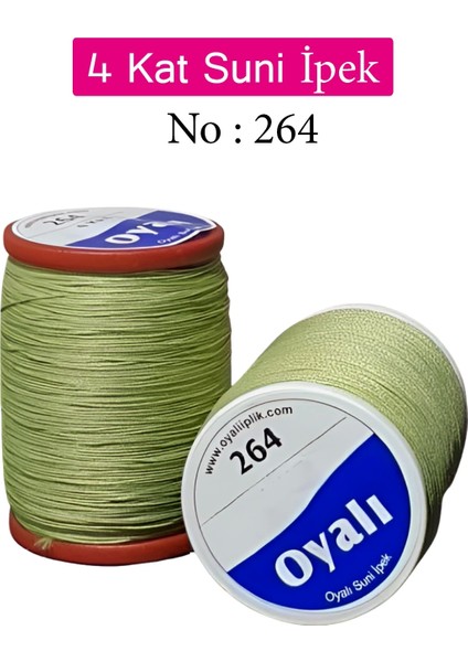 Oyalı 4 Kat Suni Ipek Iplik Iğne Oyası Boncuk Ipi Tığ Oyası NO:264