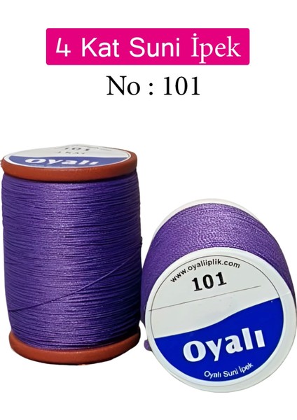 Oyalı 4 Kat Suni Ipek Iplik Iğne Oyası Boncuk Ipi Tığ Oyası NO:101