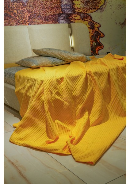 Premium %100 Pamuk Tek Kişilik Yazlık Pike, Yatak Örtüsü, Terletmez Kumaş (Sarı RENK)(160X240CM) modelleri