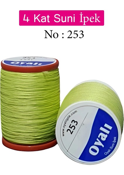 Oyalı 4 Kat Suni Ipek Iplik Iğne Oyası Boncuk Ipi Tığ Oyası NO:253