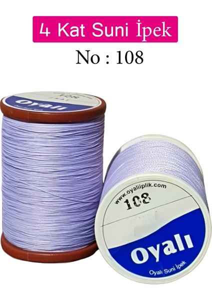 Oyalı 4 Kat Suni Ipek Iplik Iğne Oyası Boncuk Ipi Tığ Oyası NO:108