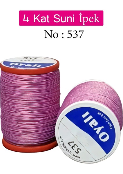 Oyalı 4 Kat Suni Ipek Iplik Iğne Oyası Boncuk Ipi Tığ Oyası NO:537