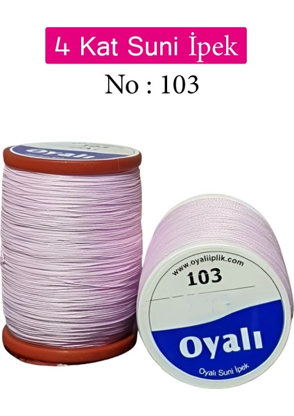 Oyalı 4 Kat Suni Ipek Iplik Iğne Oyası Boncuk Ipi Tığ Oyası NO:103