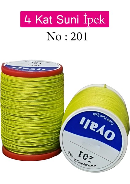 Oyalı 4 Kat Suni Ipek Iplik Iğne Oyası Boncuk Ipi Tığ Oyası NO:201