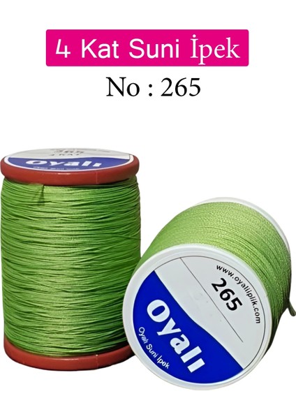 Oyalı 4 Kat Suni Ipek Iplik Iğne Oyası Boncuk Ipi Tığ Oyası NO:265