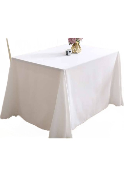 160 cm Katı Renk Dikdörtgen Yemek Masası Kapak 100% Polyester Sehpa Masa Masa Masa Örtüsü Dikdörtgen Otel Düğün Parti Dekorasyon Için | Masa Örtüleri (Beyaz) (Yurt Dışından) fiyatları
