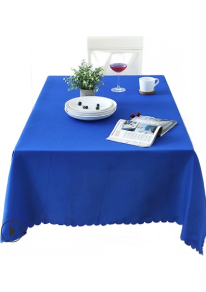160 cm Katı Renk Dikdörtgen Yemek Masası Kapak 100% Polyester Sehpa Masa Masa Masa Örtüsü Dikdörtgen Otel Düğün Parti Dekorasyon Için | Masa Örtüleri (Koyu Mavi) (Yurt Dışından) indirimleri