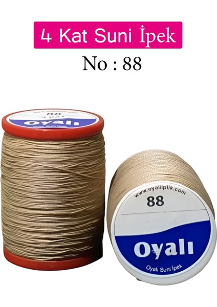 Oyalı 4 Kat Suni Ipek Iplik Iğne Oyası Boncuk Ipi Tığ Oyası No:88