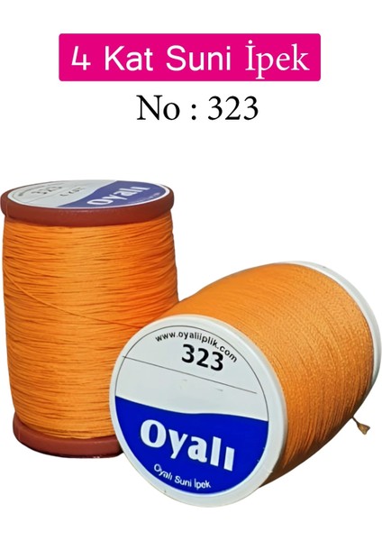 Oyalı 4 Kat Suni Ipek Iplik Iğne Oyası Boncuk Ipi Tığ Oyası NO:323