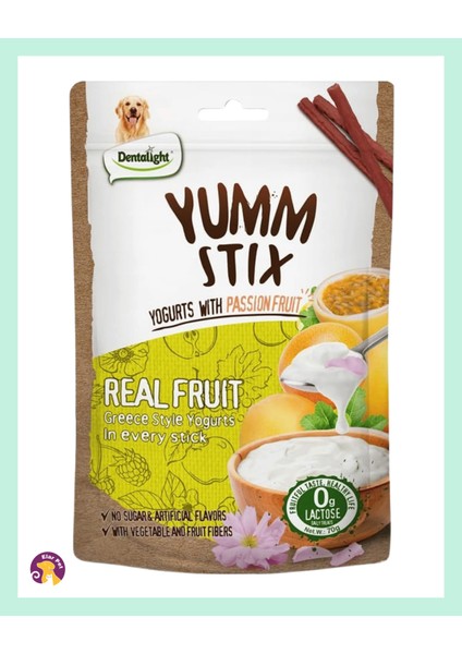 Yumm Stix Tutku Meyveli ve Yoğurtlu Köpek Ödül Maması (70G)