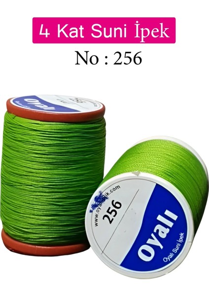 Oyalı 4 Kat Suni Ipek Iplik Iğne Oyası Boncuk Ipi Tığ Oyası NO:256