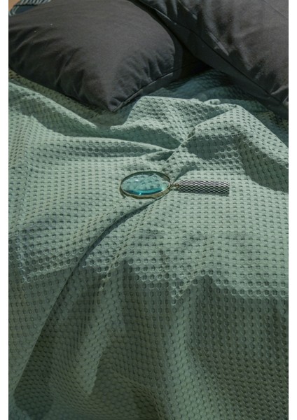 Premium %100 Pamuk Çift Kişilik Yazlık Pike, Yatak Örtüsü,terletmez Kumaş(Nilyeşil Renk) (240X200CM) fiyatları