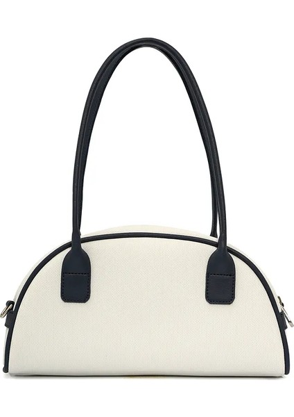 FLORENCE Beyaz Suni Deri Bowling Çanta - Kadın Çanta fırsatları