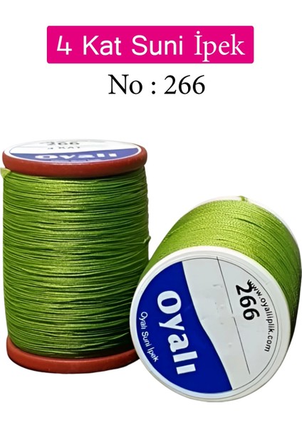 Oyalı 4 Kat Suni Ipek Iplik Iğne Oyası Boncuk Ipi Tığ Oyası NO:266