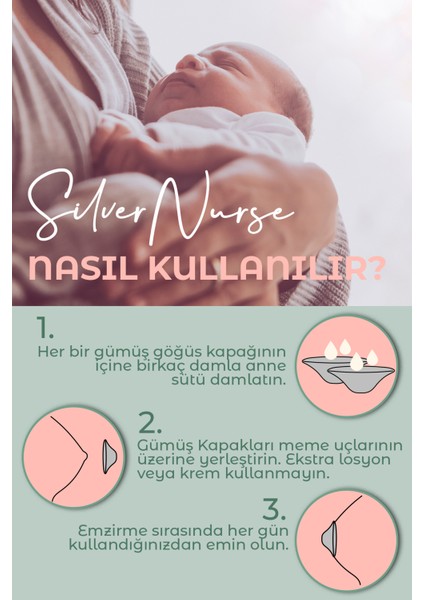 Koruyucu Gümüş Göğüs Ucu Kapakları fırsatları