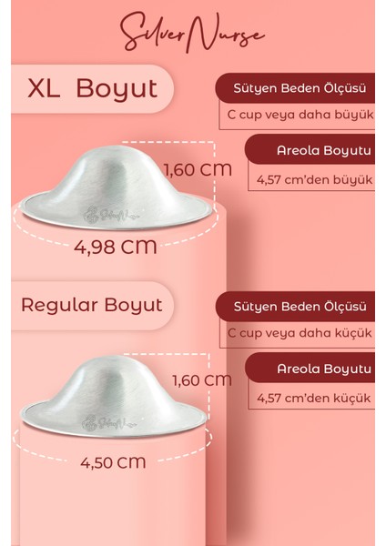 Koruyucu Gümüş Göğüs Ucu Kapakları indirimleri