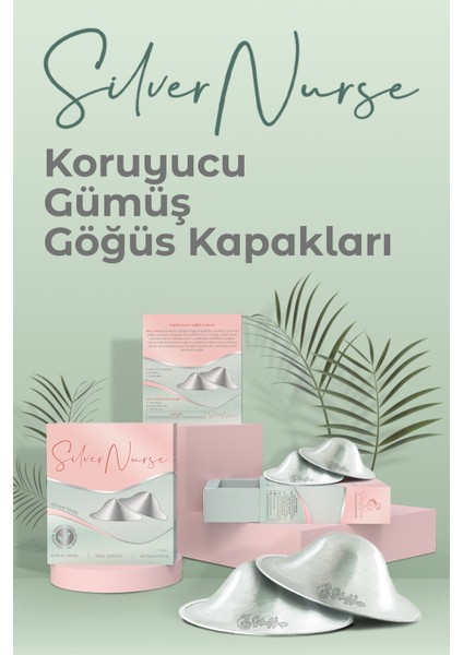 Koruyucu Gümüş Göğüs Ucu Kapakları