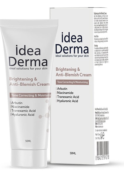 Idea Derma Aydınlatıcı ve Leke Karşıtı Bakım Kremi 50 ml indirimleri