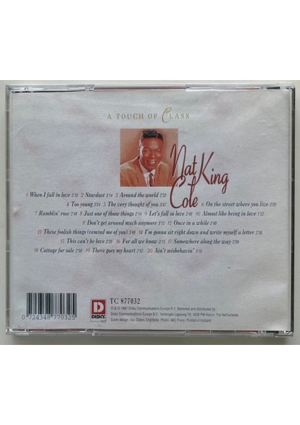 Nat King Cole A Touch Of Class CD (Orjnal Dönem Baskı Cd) fiyatları