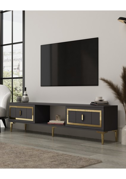 Oriondd Tv Sehpası Antrasit-Altın fiyatları