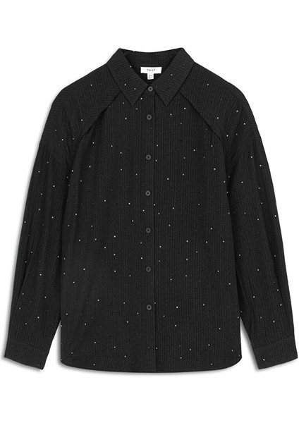 Hotfıx Baskılı Pileli Gömlek TW6250025089001 indirimleri