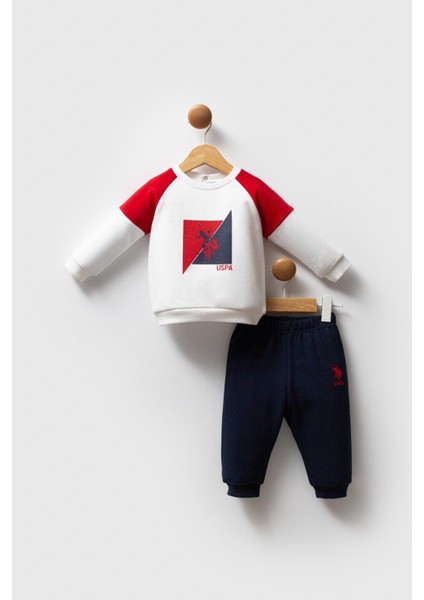 Erkek Bebek 2'li Takım Beyaz-Kırmızı
