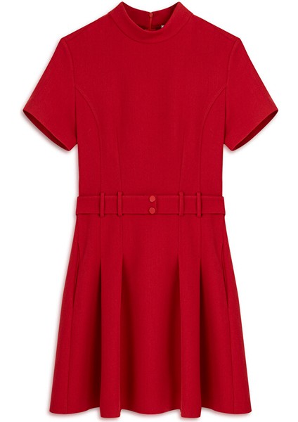 Pileli Dik Yaka Elbise TW6250002153034 indirimleri