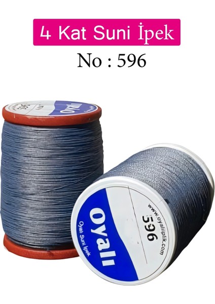 Oyalı 4 Kat Suni Ipek Iplik Iğne Oyası Boncuk Ipi Tığ Oyası NO:596