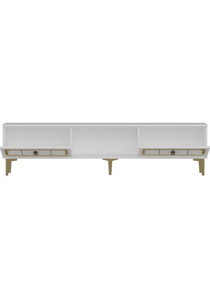 Oriondd Tv Sehpası Beyaz-Altın fırsatları