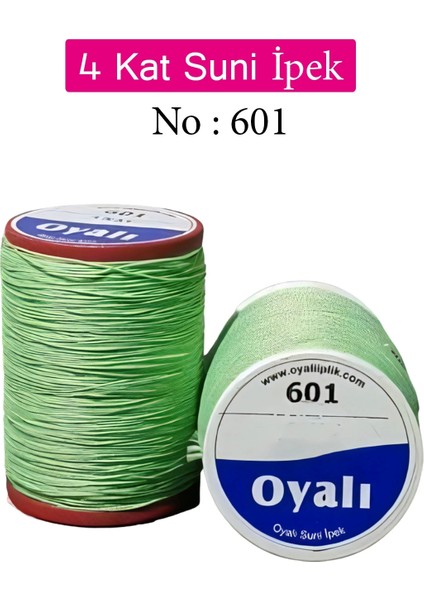 Oyalı 4 Kat Suni Ipek Iplik Iğne Oyası Boncuk Ipi Tığ Oyası NO:601