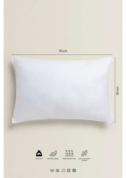 10' Lu Mikro Silikon Yastık 50X70CM (600 Gram) fiyatları