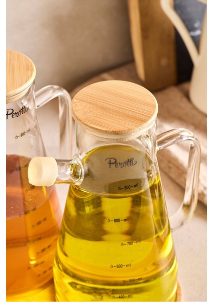 Std Gaella Bamboo 2’li 900ML Tepsili Yağlık-Sirkelik Seti 3 Parça Borosilikat modelleri