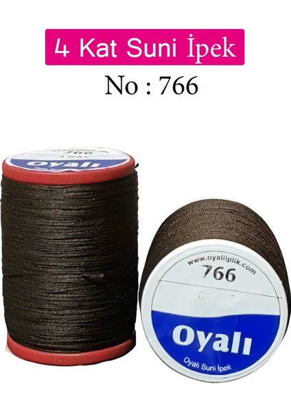 Oyalı 4 Kat Suni Ipek Iplik Iğne Oyası Boncuk Ipi Tığ Oyası NO:766