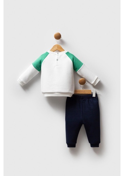 Erkek Bebek 2'li Takım Beyaz-Yeşil modelleri