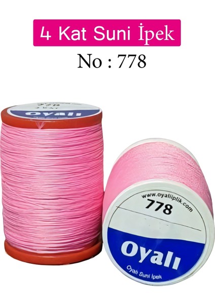 Oyalı 4 Kat Suni Ipek Iplik Iğne Oyası Boncuk Ipi Tığ Oyası NO:778