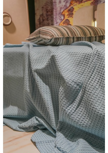Premium %100 Pamuk Çift Kişilik Yazlık Pike, Yatak Örtüsü, Terletmez Kumaş(Petrol MAVİSİ)(240X200CM) fiyatları