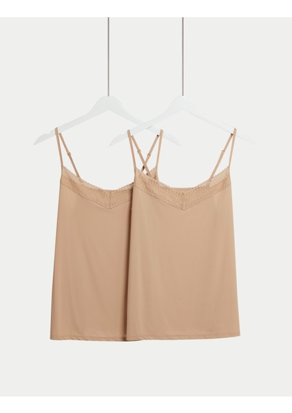 2'li Dantel Detaylı Atlet Seti