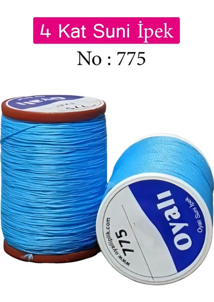 Oyalı 4 Kat Suni Ipek Iplik Iğne Oyası Boncuk Ipi Tığ Oyası NO:775