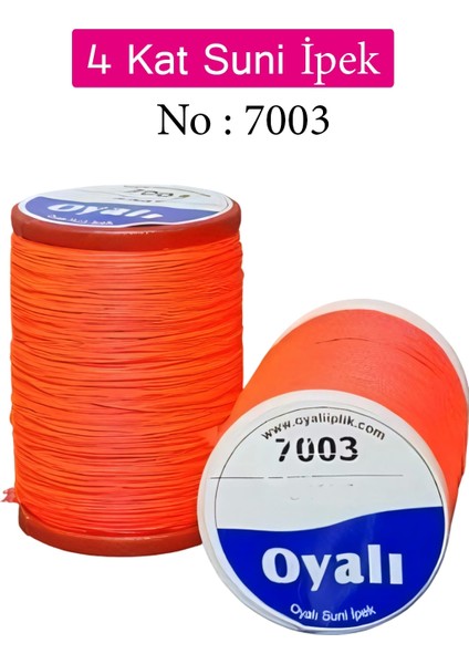 Oyalı 4 Kat Suni Ipek Iplik Iğne Oyası Boncuk Ipi Tığ Oyası NO:7003