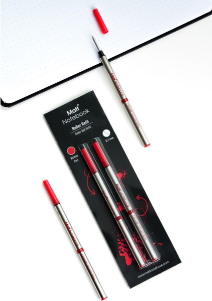 2'li Roller Kalem Refil Yedeği 0.7 mm Kırmızı R07